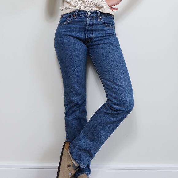 Levi's Blue Straight Leg Women's Jeans - Picture 7 of 13